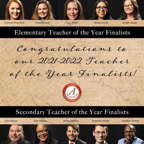 Alvin ISD announces finalists for Teacher of the Year | Alvin ...