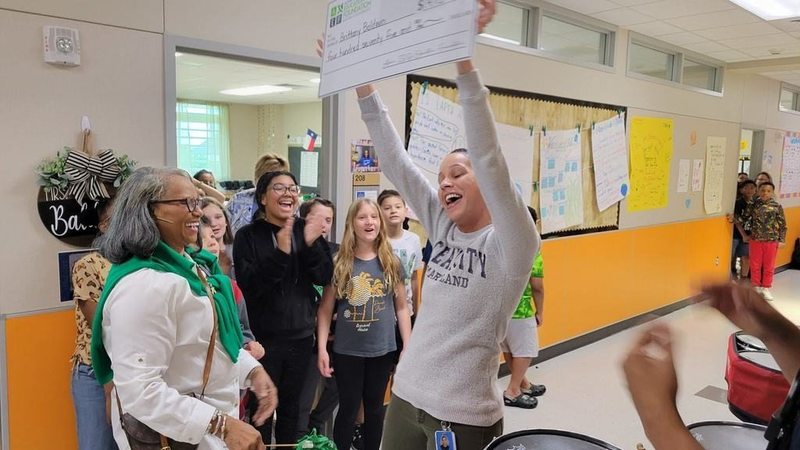 Winners Wagon Surprises a Teacher